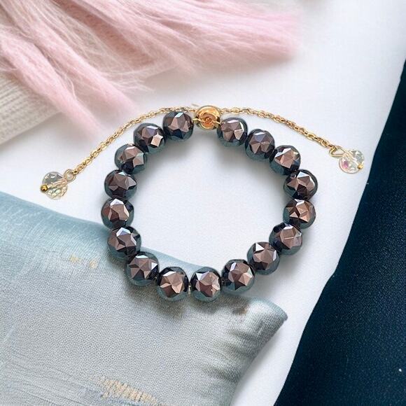 Black Swarovski Beaded Bracelet - Picture 1 of 12
